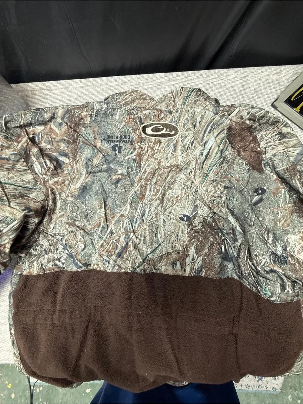 DRAKERealtree Half-Zip Camo Pullover with Brown Fleece